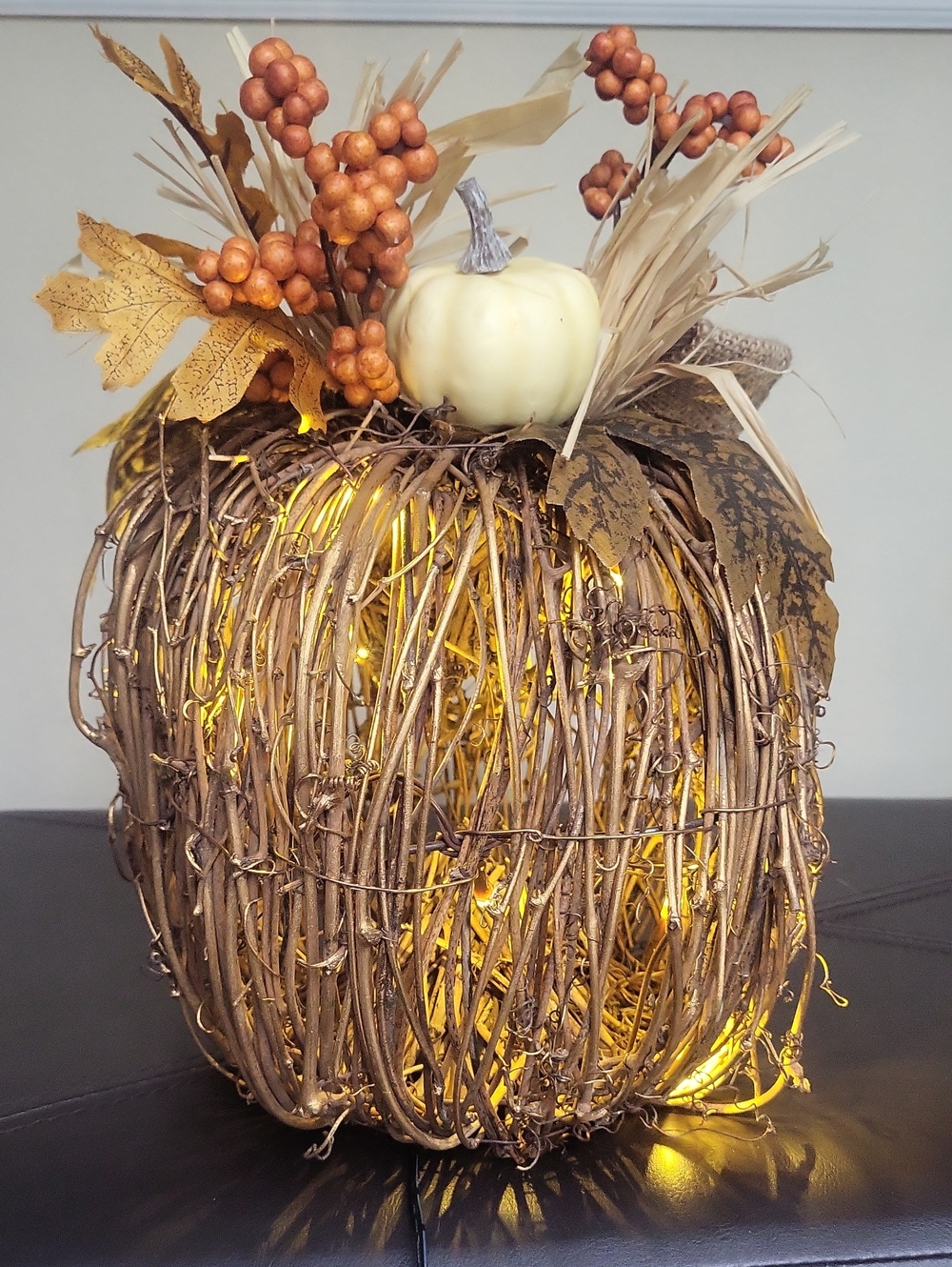 Light-up Rattan Pumpkin Decor - Picture 4 of 8